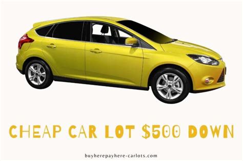 $500 down cars - Car Payments Under $500 a Month; Car Payments Under $600 a Month; Explore More. Search by Lease Payment; ... You could make a low down payment on a car from a BHPH lot, but the condition and reliability could be iffy. However, not all vehicles on these lots are old and in bad shape, and you could find a gem if you do some searching. ...